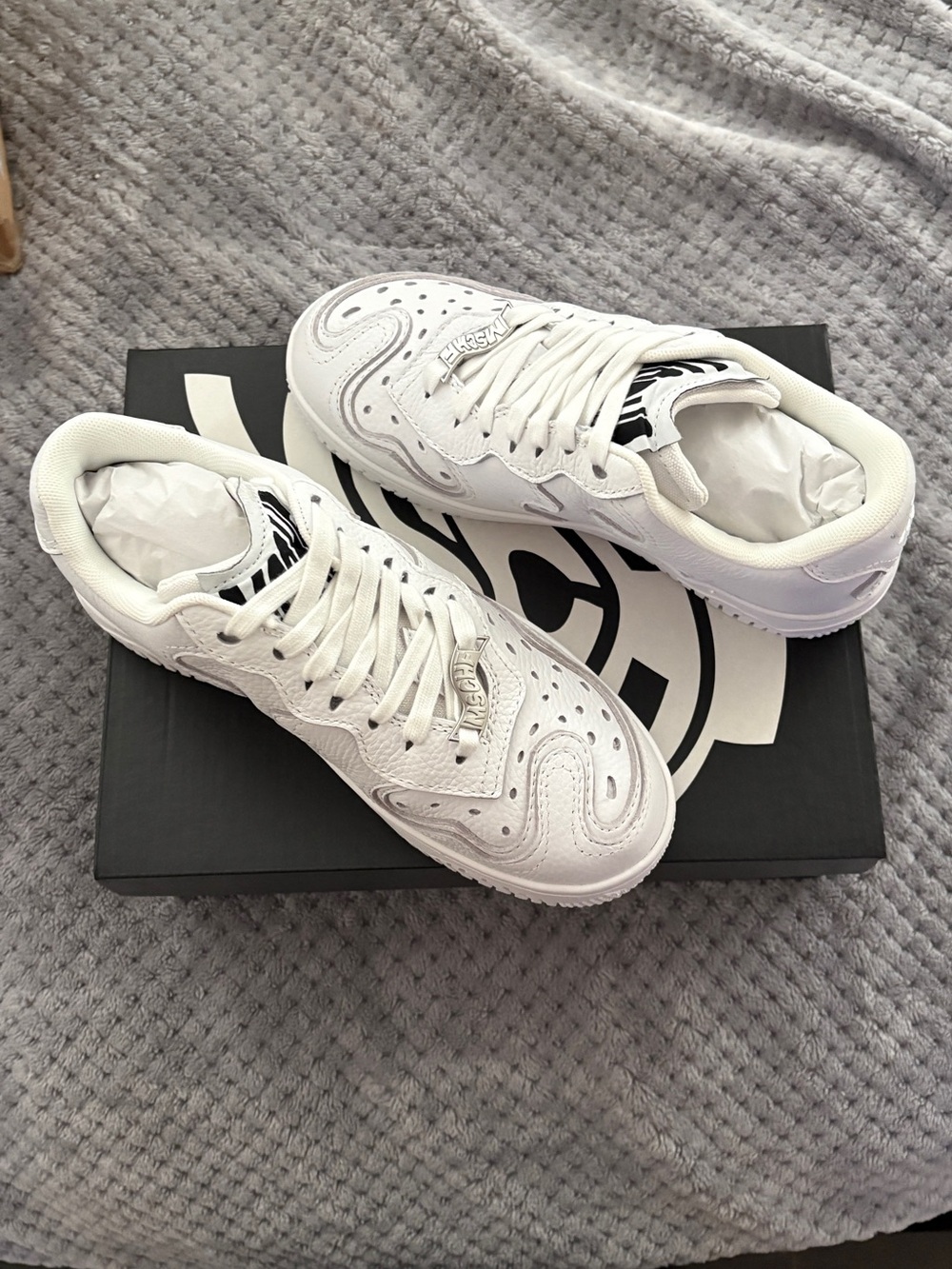 MSCHF Brand New in Box - Super Normal 2 Common White Low-Top Leather Sneakers